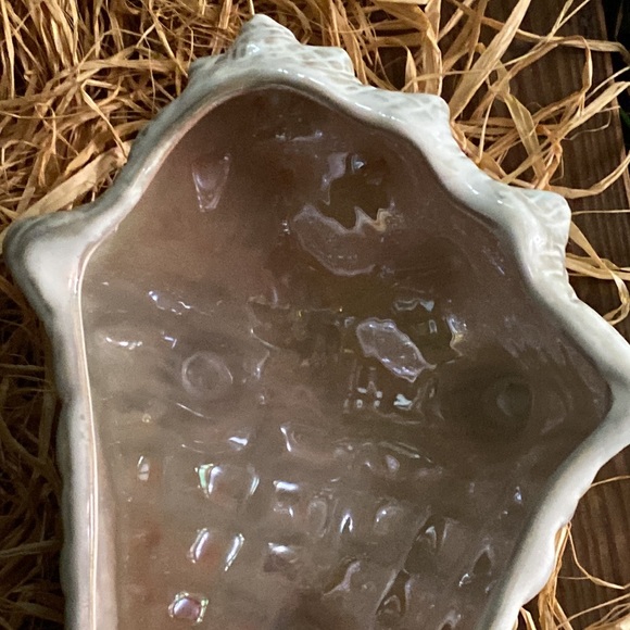 Pottery Barn Enchantment Under the Sea Pearlescent Glazed Conch Shell Bowl 🐚 - Picture 8 of 17